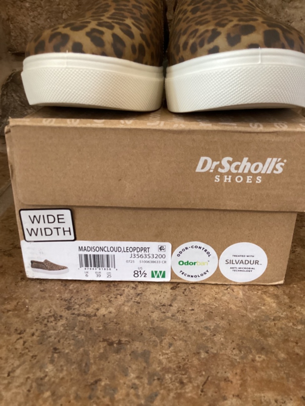 Dr Scholls Madison Cloud‎ Leopard Womens Size 8.5 Wide New - Picture 2 of 6
